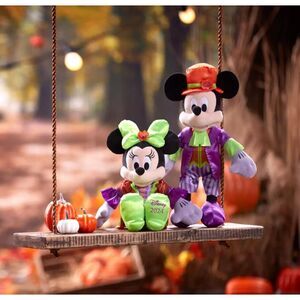 Disney Parks 2024 Halloween Mickey Mouse And Minnie Mouse 15" Plush - NWT - #366